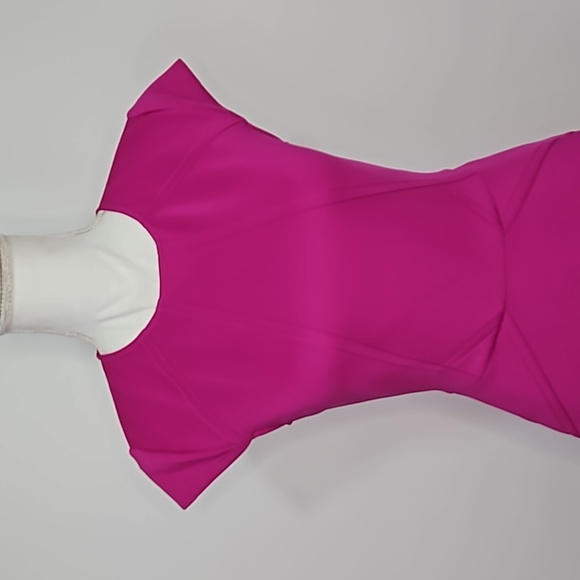 Ted Baker Magenta Scuba Fit And Flare Dress 1/US 4 - Picture 3 of 7
